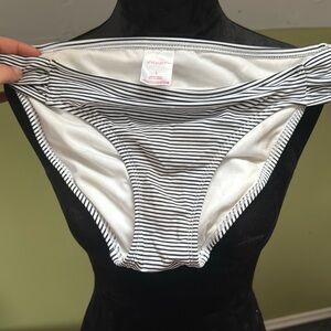 Xhilaration Black and White Striped Bikini